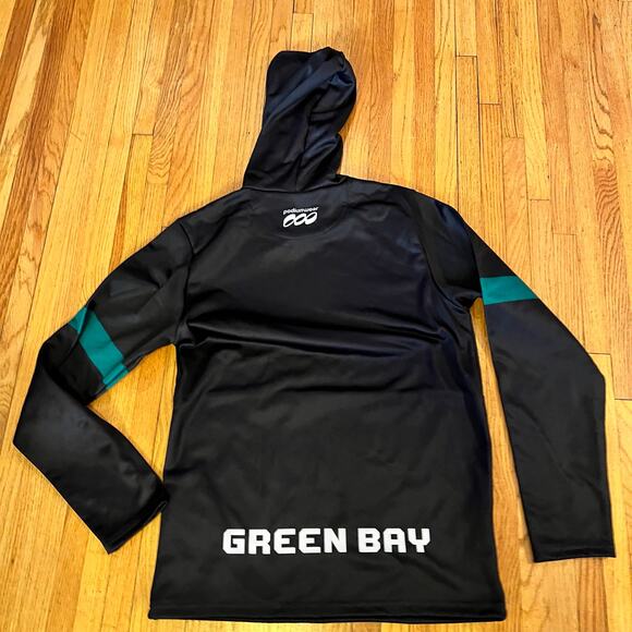 Podium Wear Hoodie Adult Small Nordic Ski Green Bay Black Sweatshirt - Picture 3 of 7